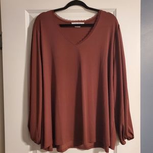 Torrid Blouse with Bubble Sleeves